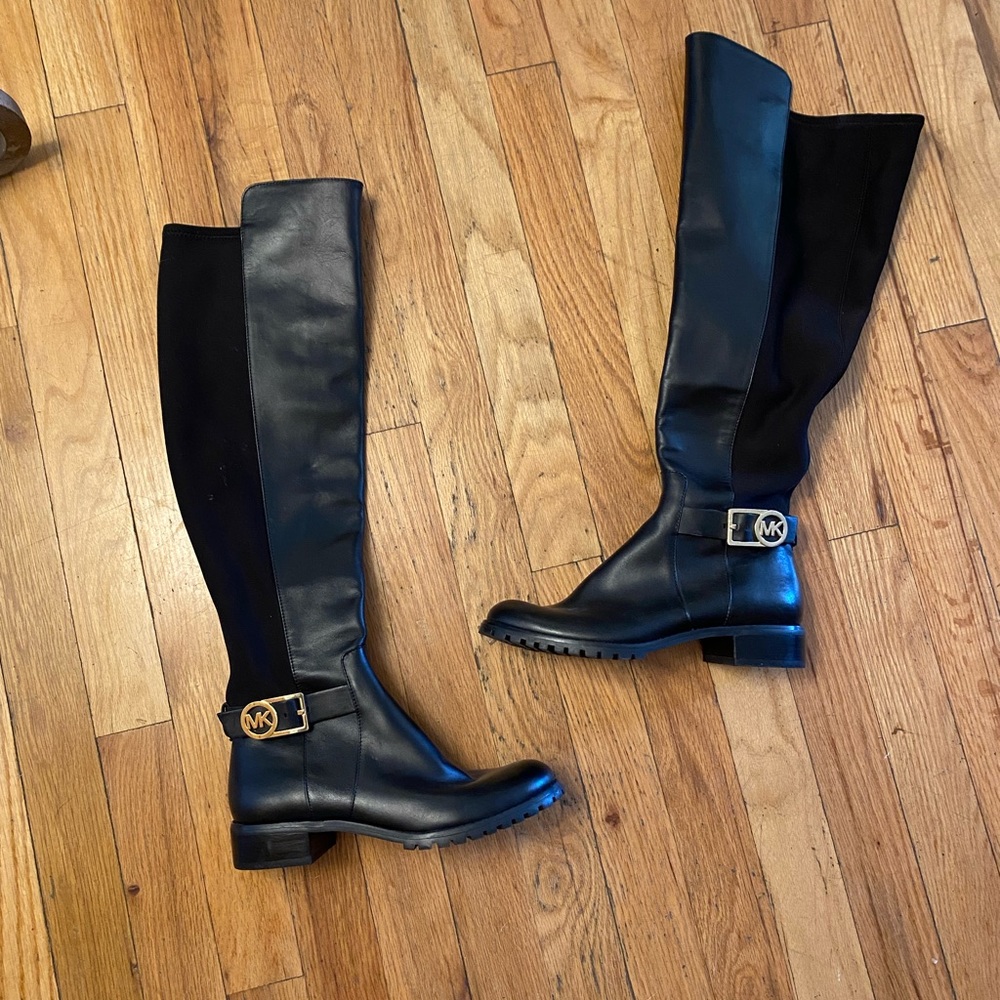 Michael Kors leather riding boots size 5